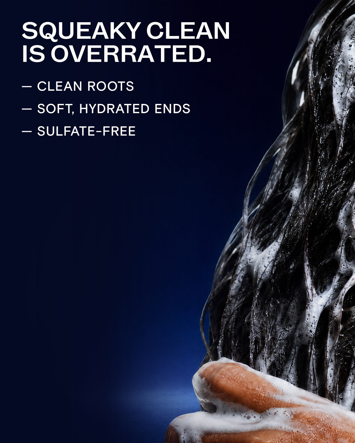 Squeaky clean is overrated: CULISE shampoo leaves clean roots and soft, hydrated ends, sulfate-free